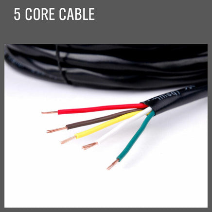 30M X 5 Core Wire Cable Trailer Cable Automotive Boat Caravan Truck Coil V90 PVC Kings Warehouse 
