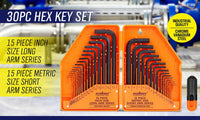 31-Piece Hex Key Set with T-Handle, Metric & Imperial Sizes Allen Wrench Set with Storage Case Kings Warehouse 