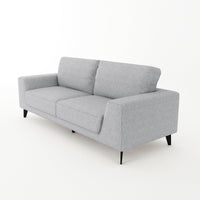 3+2 Seater Sofa Light Grey Fabric Lounge Set for Living Room Couch with Solid Wooden Frame Black Legs Sofas Kings Warehouse 