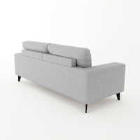 3+2 Seater Sofa Light Grey Fabric Lounge Set for Living Room Couch with Solid Wooden Frame Black Legs Sofas Kings Warehouse 