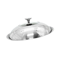 32cm Stainless steel Lid with Glass Window Frypan Casserole Pot Wok Replacement Kings Warehouse 