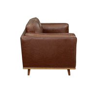 3+2Seater Sofa Brown Leather Lounge Set for Living Room Couch with Wooden Frame Sofas Kings Warehouse 