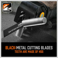 34-Piece Reciprocating Saw Blade Set Wood and Metal Cutting Blades with Storage Pouch Kings Warehouse 