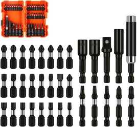 34Pc Impact Screwdriver Bit Set Nut Driver Magnetic Drill Holder Quick Release Kings Warehouse 