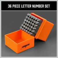 36Pc 6mm Number & Capital Letter Stamp Set Punches Metal Plastic Wood Leather Kings Warehouse 