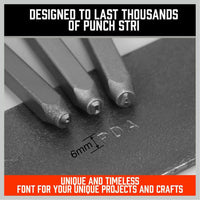 36Pc 6mm Number & Capital Letter Stamp Set Punches Metal Plastic Wood Leather Kings Warehouse 