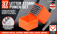 37Pcs Letter Number Stamp Punch Set DIY Hardened Ball Bearing Steel Tool 3mm Kings Warehouse 