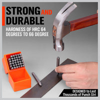 37Pcs Letter Number Stamp Punch Set DIY Hardened Ball Bearing Steel Tool 3mm Kings Warehouse 