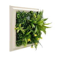 3D Green Artificial Plants Wall Panel Flower Wall With Frame Vertical Garden UV Resistant 33X33CM Flourishing Spring Kings Warehouse 