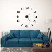 3D Wall Clock Modern Design 100 cm XXL Black Kings Warehouse 