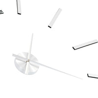 3D Wall Clock Modern Design 100 cm XXL Silver Kings Warehouse 