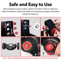 3in1 Cordless Grass Trimmer Grass Lawn Brush Cutter Whipper Snipper with 2 Battery Kings Warehouse 