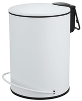 3L Soft Close Pedal Bin White Kings Warehouse 