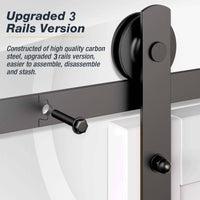 3m Heavy Duty Sliding Barn Single Door Hardware Kit Damper Track Rail Roller System Kings Warehouse 