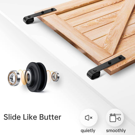 3m Heavy Duty Sliding Barn Single Door Hardware Kit Damper Track Rail Roller System Kings Warehouse 