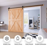 3m Heavy Duty Sliding Barn Single Door Hardware Kit Damper Track Rail Roller System Kings Warehouse 