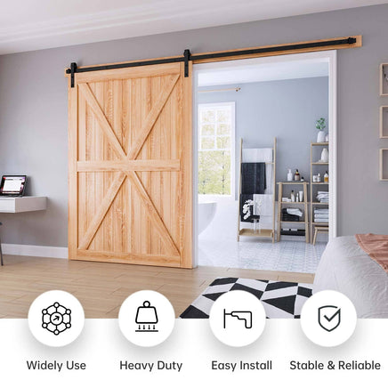 3m Heavy Duty Sliding Barn Single Door Hardware Kit Damper Track Rail Roller System Kings Warehouse 