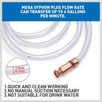 3M Self Priming Siphon Hose Water Jiggler Liquid Transfer Fuel Hose Pump Copper Kings Warehouse 