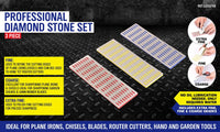 3Pc Diamond Sharpening Stone Whetstone Sharpener Set Scissors Knife With 3 Grits Kings Warehouse 