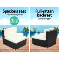3PC Gardeon Outdoor Furniture Sofa Set Wicker Rattan Garden Lounge Chair Setting Furniture > Outdoor Kings Warehouse 