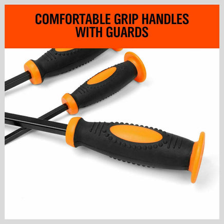 3Pc Impact Pry Bar Set Crowbars Nail Puller Go-Through Hammer Head Mechanic New Kings Warehouse 