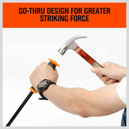 3Pc Impact Pry Bar Set Crowbars Nail Puller Go-Through Hammer Head Mechanic New Kings Warehouse 