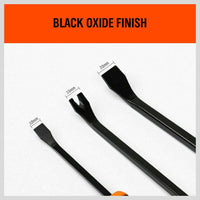 3Pc Impact Pry Bar Set Crowbars Nail Puller Go-Through Hammer Head Mechanic New Kings Warehouse 
