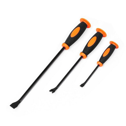 3Pc Impact Pry Bar Set Crowbars Nail Puller Go-Through Hammer Head Mechanic New Kings Warehouse 