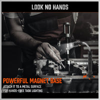 3Pc Magnetic Pick Up Tool Swivel Inspection Mirror Flexible Telescope LED Light Kings Warehouse 