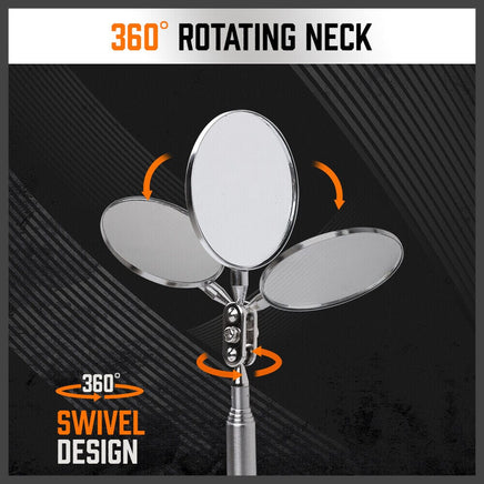 3Pc Magnetic Pick Up Tool & Swivel Inspection Mirror Telescoping Rod Heavy Duty Kings Warehouse 