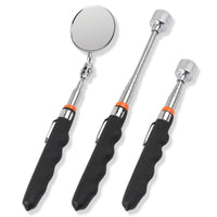 3Pc Magnetic Pick Up Tool & Swivel Inspection Mirror Telescoping Rod Heavy Duty Kings Warehouse 