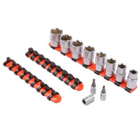 3Pc Mixed Socket Holder Set Storage Rails 1/2" 3/8" 1/4" Drive Grip Organiser Kings Warehouse 