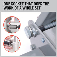 3Pc Universal Socket Wrench Set Power Drill Adaptor Gator Grip Size 7mm to 19mm Kings Warehouse 
