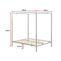 4 Four Poster Double Bed Frame bedroom furniture Kings Warehouse 