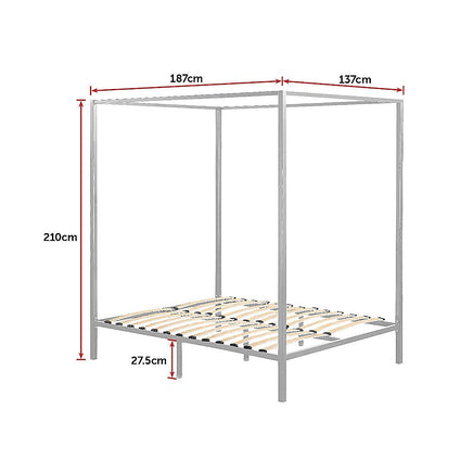 4 Four Poster Double Bed Frame bedroom furniture Kings Warehouse 