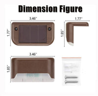 4 Pack SolarPower Deck Lights Outdoor Step Lights Waterproof LED lights Kings Warehouse 