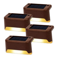 4 Pack SolarPower Deck Lights Outdoor Step Lights Waterproof LED lights Kings Warehouse 
