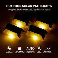 4 Pack SolarPower Deck Lights Outdoor Step Lights Waterproof LED lights Kings Warehouse 
