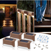 4 Pack SolarPower Deck Lights Outdoor Step Lights Waterproof LED lights Kings Warehouse 