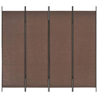 4-Panel Room Divider Brown 200x180 cm Kings Warehouse 