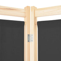 4-Panel Room Divider Grey 160x170x4 cm Fabric Kings Warehouse 