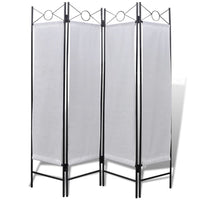 4-Panel Room Divider Privacy Folding Screen White 160 x 180 cm Kings Warehouse 