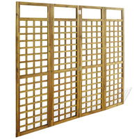 4-Panel Room Divider / Trellis Solid Acacia Wood 160x170 cm Kings Warehouse 