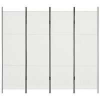 4-Panel Room Divider White 200x180 cm Kings Warehouse 