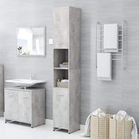 4 Piece Bathroom Furniture Set Concrete Grey Kings Warehouse 
