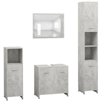 4 Piece Bathroom Furniture Set Concrete Grey Kings Warehouse 