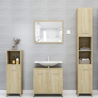 4 Piece Bathroom Furniture Set Sonoma Oak