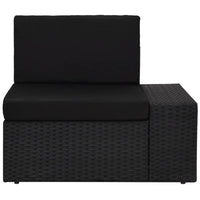 4 Piece Garden Lounge Set Poly Rattan Black Kings Warehouse 