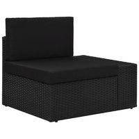 4 Piece Garden Lounge Set Poly Rattan Black Kings Warehouse 