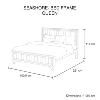 4 Pieces Bedroom Suite Queen Size Silver Brush in Acacia Wood Construction Bed, Bedside Table & Tallboy Bedroom Furniture Kings Warehouse 